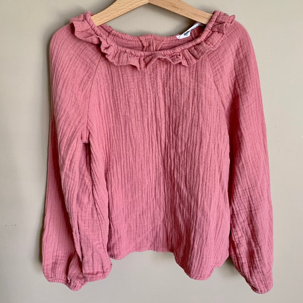 Girls Mauve Gauze Top